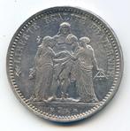 France 5 Francs 1873 A, Frankrijk, Zilver, Ophalen of Verzenden