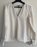 H&M blouse off white met zwarte bies maat 34, H&M, Wit, Ophalen of Verzenden, Zo goed als nieuw