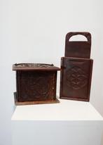 Antieke Hollandse schooltas en stoofje, Antiek en Kunst, Ophalen of Verzenden