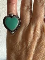 M032A/Vintage SCOOTER Paris Groene Hart ring 15 1/2, Overige materialen, Gebruikt, Verzenden, Kleiner dan 17