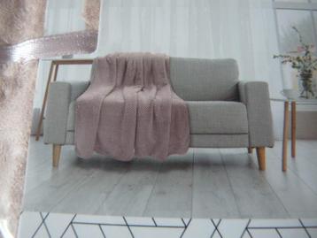 zachte roze fleece plaid woondeken 140x180 cm, Nieuw beschikbaar voor biedingen