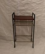 Vintage Boho Rockabilly Bijzettafeltje Trolly Rek, Minder dan 55 cm, Gebruikt, Metaal of Aluminium, Ophalen of Verzenden