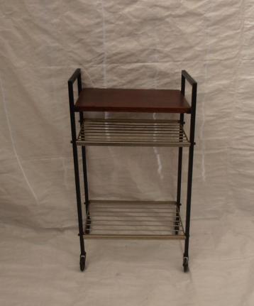 Vintage Boho Rockabilly Bijzettafeltje Trolly Rek beschikbaar voor biedingen