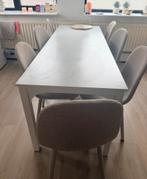 Lange eettafel + stoelen als Nieuw !, Huis en Inrichting, Tafels | Eettafels, Ophalen, 200 cm of meer, 50 tot 100 cm, Zo goed als nieuw