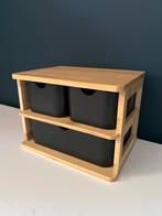Nieuw!! Houten Opbergkastje met Lades - bamboe, Minder dan 50 cm, Ophalen of Verzenden, Zo goed als nieuw, Met lade(s)