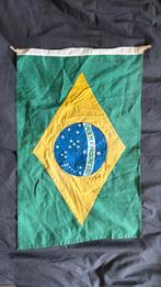 Vintage vlag brazilie 67x43, Diversen, Ophalen of Verzenden, Zo goed als nieuw