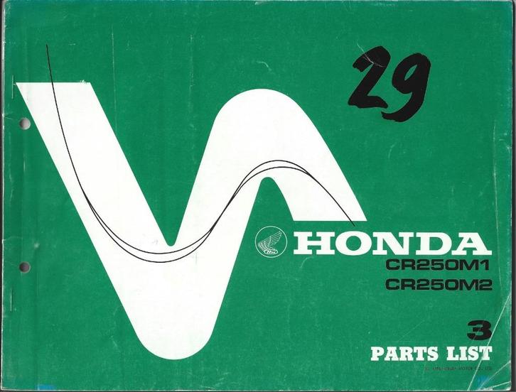 Honda CR250 M1 CR250 M2 parts list (064v), Motoren, Handleidingen en Instructieboekjes, Honda, Verzenden