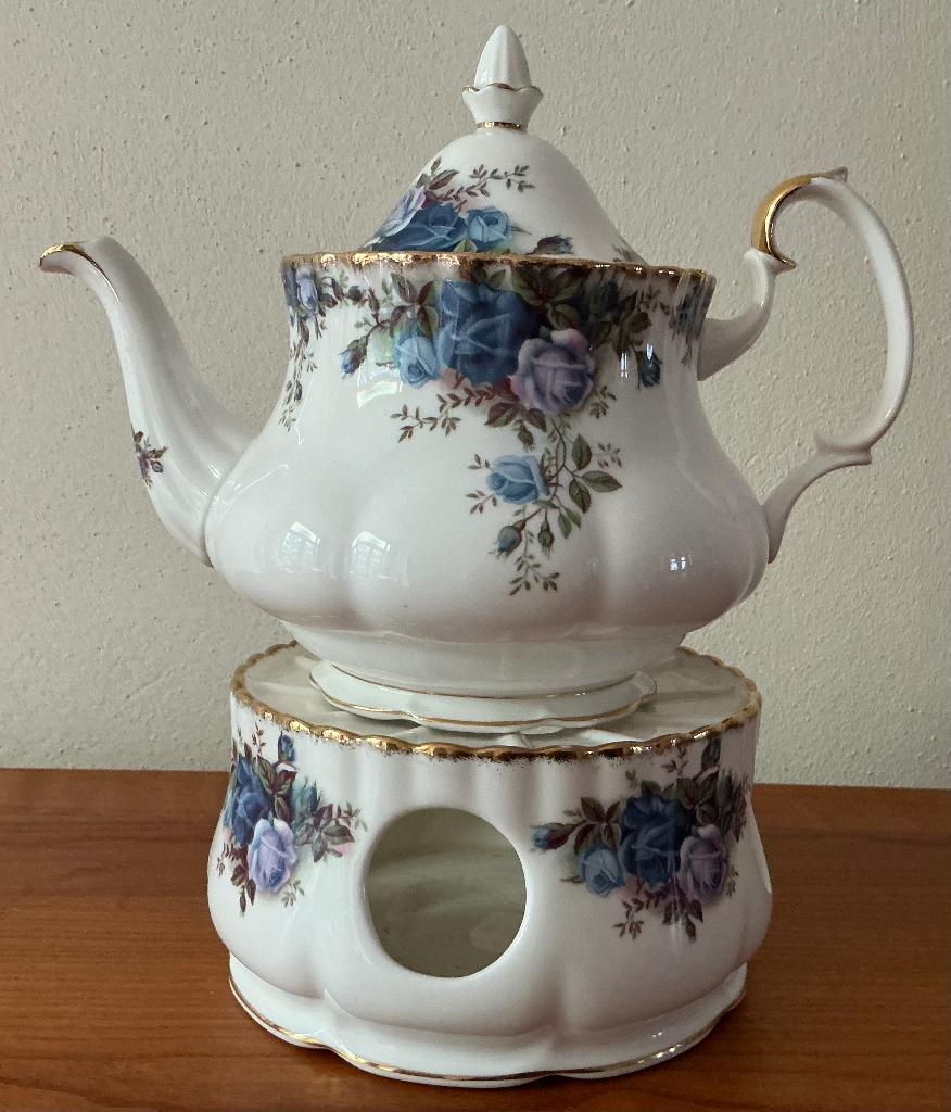 Royal Albert Moonlight Rose Theepot + Theelicht, Ophalen of Verzenden