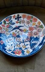 Polychroom bord Japans motief, Ophalen of Verzenden