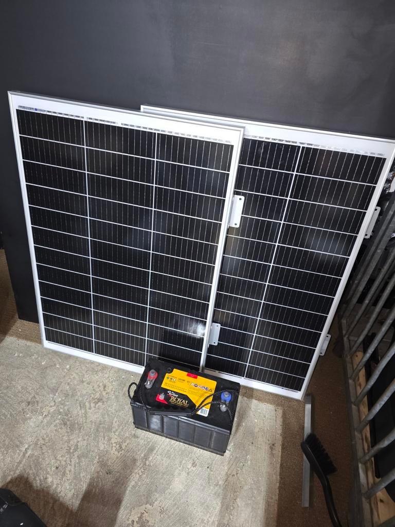 2 Nieuwe Zonnepanelen 120W met Accu - Compleet Systeem, Ophalen of Verzenden