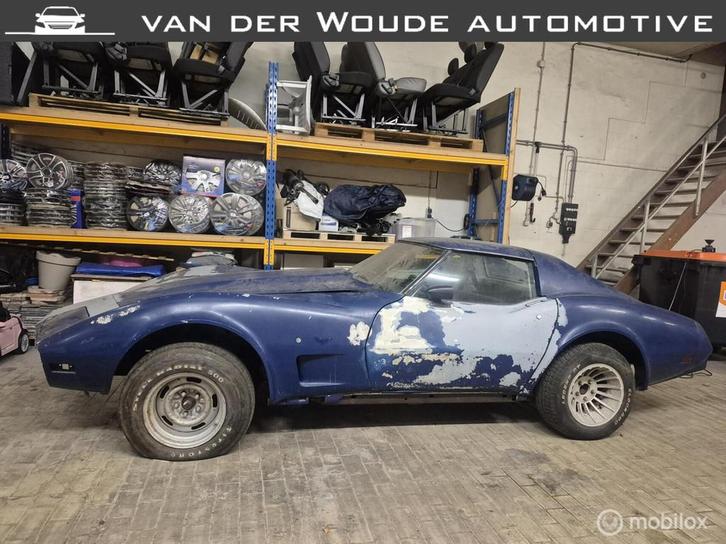 Chevrolet Corvette 5.7 C3 Targa V8 project 1977, Auto's, Chevrolet, Bedrijf, Te koop, Corvette, Lederen bekleding, Benzine, Overige carrosserieën