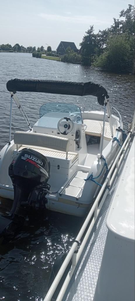 Aquamar Panaria cabin 465 , Suzuki 50pk + kanteltrailer., Ophalen, Zo goed als nieuw, 3 tot 6 meter, Buitenboordmotor