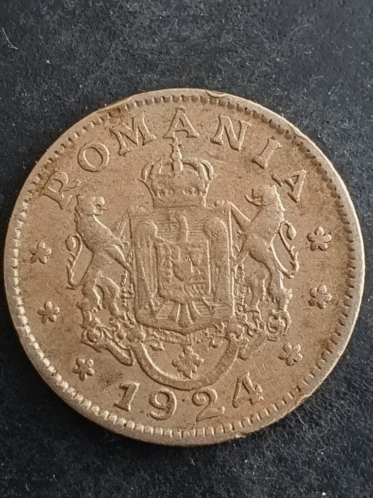 1 Leu oude munt uit 1924 Roemenië, Postzegels en Munten, Ophalen of Verzenden