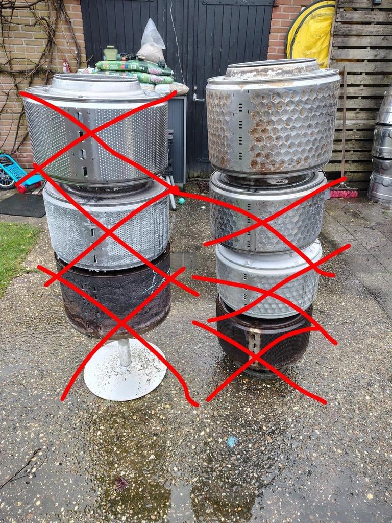 Wasmachine trommel vuurkorf wastrommel visaas lampenkap Miel, Tuin en Terras, Vuurkorven, Ophalen of Verzenden, Zo goed als nieuw