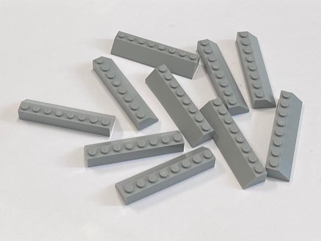 Partij 10x nieuwe 2x8 Lego dakpannen in divers kleuren