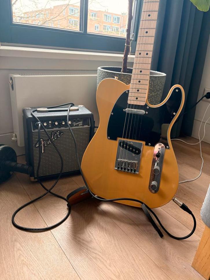 Squier Affinity Telecaster Set - Butterscotch Blonde, Muziek en Instrumenten, Snaarinstrumenten | Gitaren | Elektrisch, Zo goed als nieuw