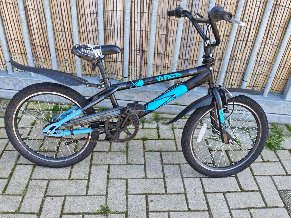 BMX fiets - Zwart met witte accenten, Overige merken, Gebruikt, Staal, 20 tot 24 inch
