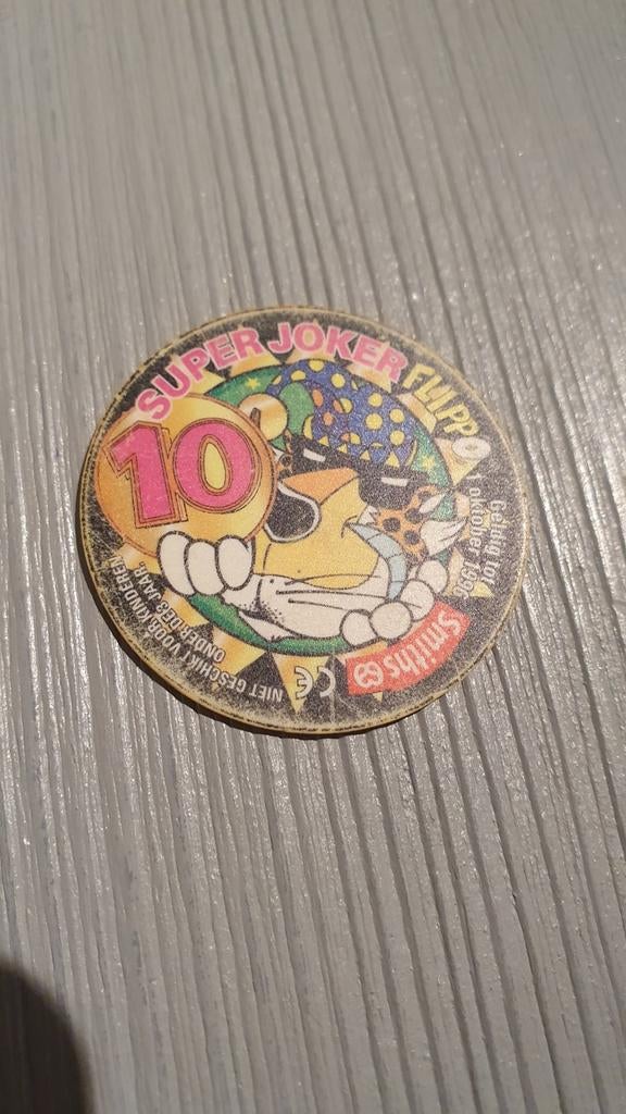 Dubbele kop 10 punten Super Joker Flippo zeldzame misdruk, Ophalen of Verzenden, Looney Tunes, Losse flippo's