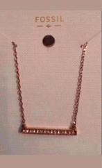 Fossil Rose Gouden Ketting Strass Stenen, Ophalen of Verzenden, Nieuw, Goud, Overige materialen