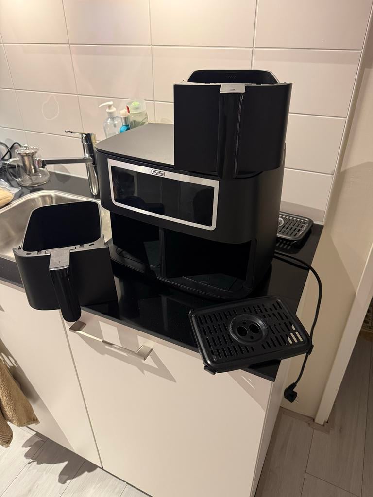 BOURGINI Duo Health Fryer 2x 4L - 8L, Ophalen, Gebruikt, Airfryer XXL, 1500 gram of meer