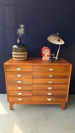 Vintage winkel lade kast, dressoir met lades, ladekast, Ophalen, Gebruikt, 100 tot 150 cm, 5 laden of meer