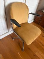 Gispen 356 bureaustoel ‘30, bakeliet en geel ribfluweel, Ophalen