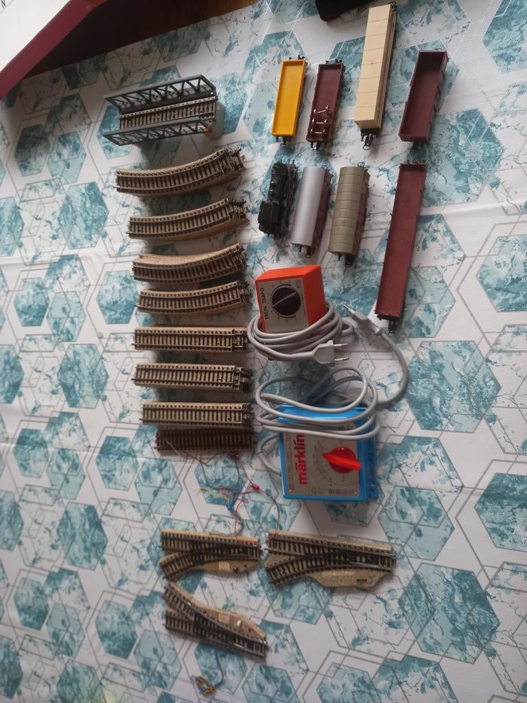 Märklin Trein Startset met Rails, Locomotief en Wagons, Wisselstroom, Ophalen of Verzenden, Analoog, Märklin