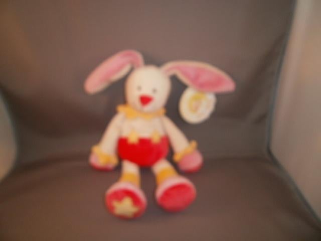 baby Luna konijn crème/geel/roze met twee sterren 34 cm van, Ophalen of Verzenden, Nieuw, Konijn