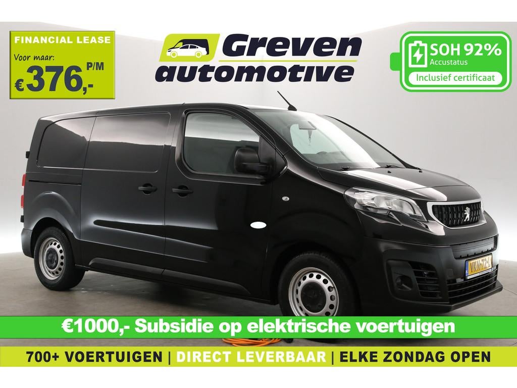 Peugeot e-Expert 75 kWh L2H1 | SOH 92% | Snelladen | Airco |, 136 pk, Gebruikt, Zwart, 75 kWh