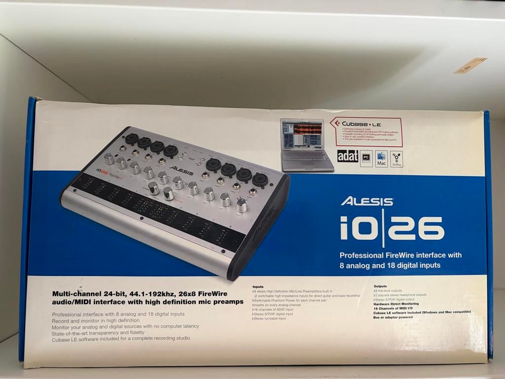 Alesis io26 FireWire Audio Interface, Ophalen, Gebruikt