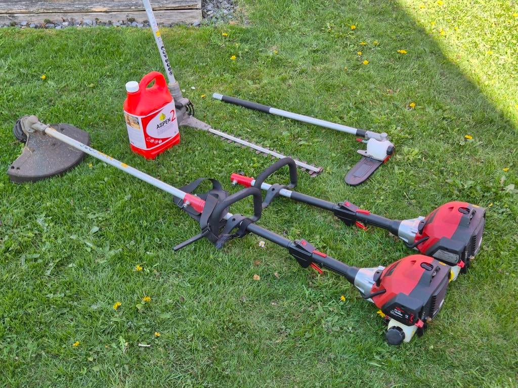 2x benzine bosmaaier incl extra accessoires, Ophalen, Gebruikt, Benzine