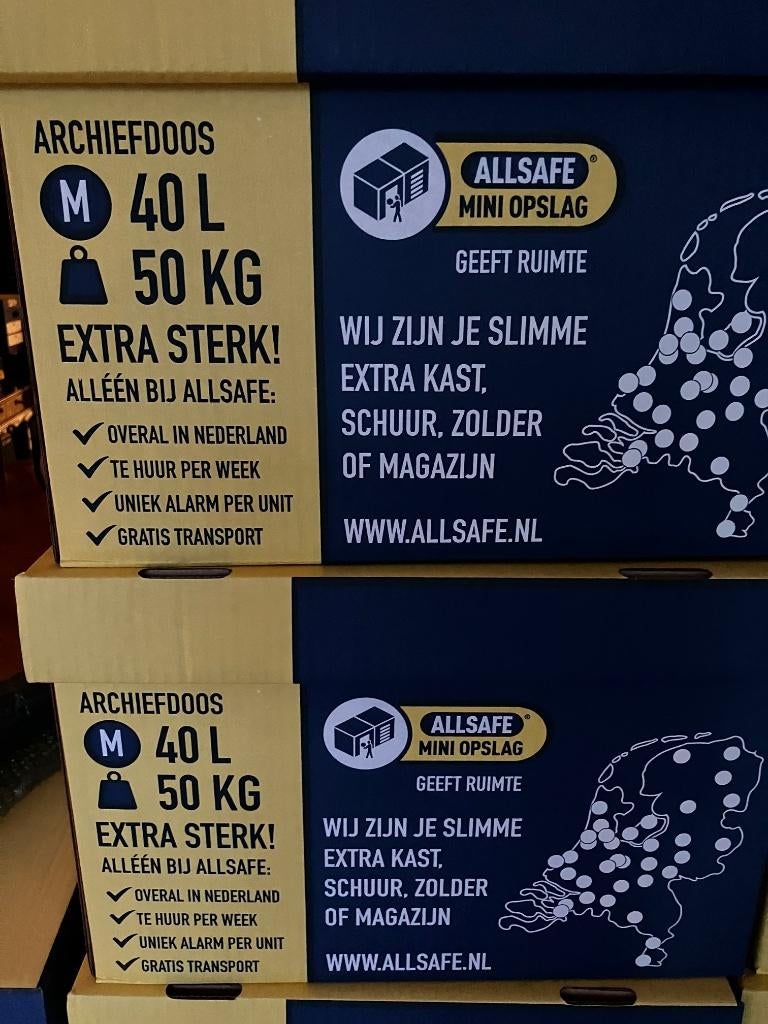 40 verhuisdozen extra stevig, ihb. geschikt voor boeken, Doe-het-zelf en Verbouw, Kratten en Dozen, Ophalen, Opvouwbaar, Minder dan 35 cm