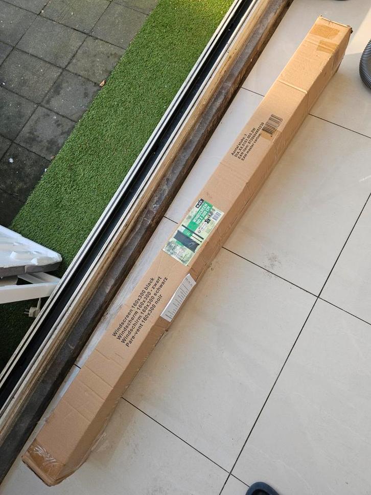 Nieuw Windscherm 160x300 cm Zwart - Oprolbaar, Tuin en Terras, Schaduwdoeken, Nieuw, Ophalen of Verzenden