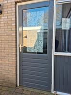 Gebruikte achterdeur en schuurdeur, Doe-het-zelf en Verbouw, Kozijnen en Schuifpuien, Gebruikt, Deurkozijn, 150 tot 225 cm, Hout
