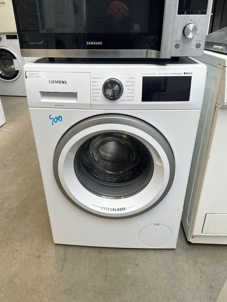 Siemens IQ500 8kg wasmachine, Minder dan 85 cm, Refurbished, Voorlader, 1200 tot 1600 toeren