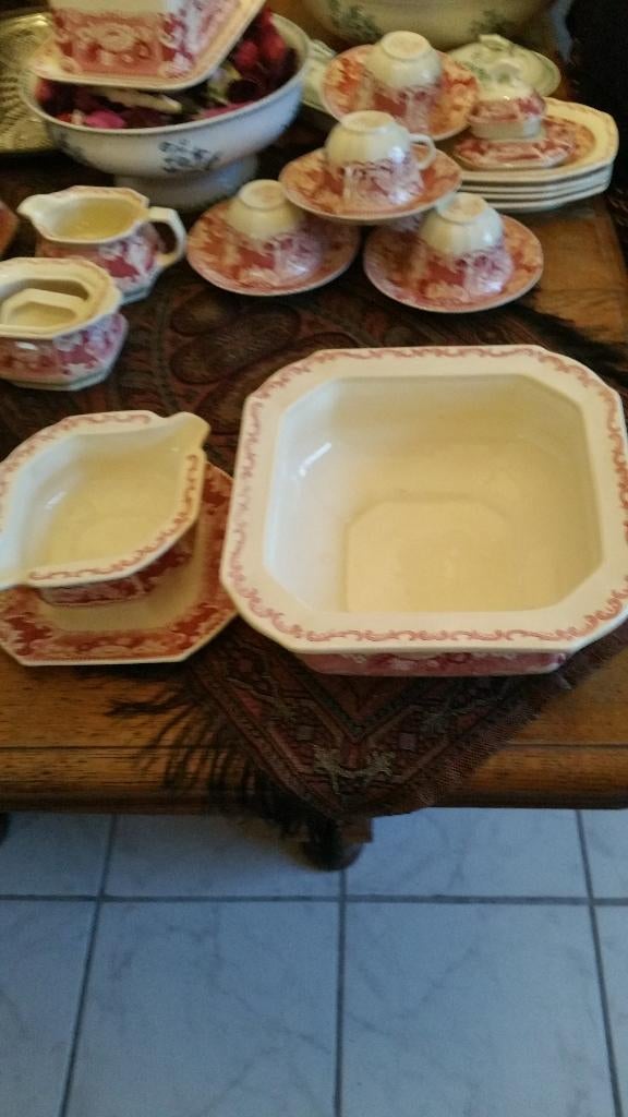 tekoop 2 delen societe ceramique victoria, Ophalen of Verzenden