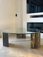 Italiaanse salontafel cipollino ondulata marmer, Rond, Ophalen of Verzenden, Minder dan 50 cm, 100 tot 150 cm