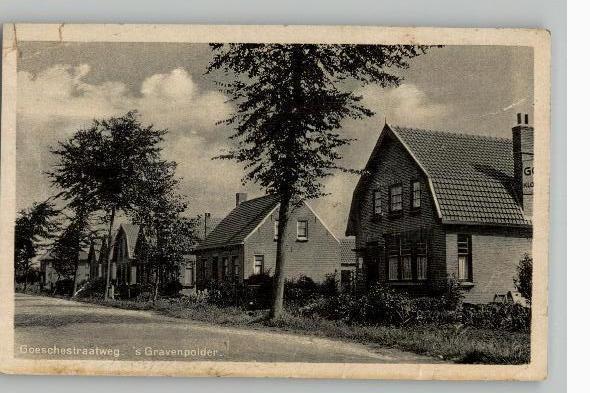 ´s Gravenpolder Goeschestraatweg (papierresten adreszijde)