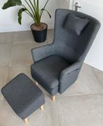 Ikea omtanksam fauteuil met hocker, Ophalen, 75 tot 100 cm, Zo goed als nieuw, Stof