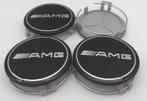 AMG Naafdoppen Zwart/Zilver+Affalterb.€5,-P.st.Mercedes€3,50, Verzenden, Nieuw
