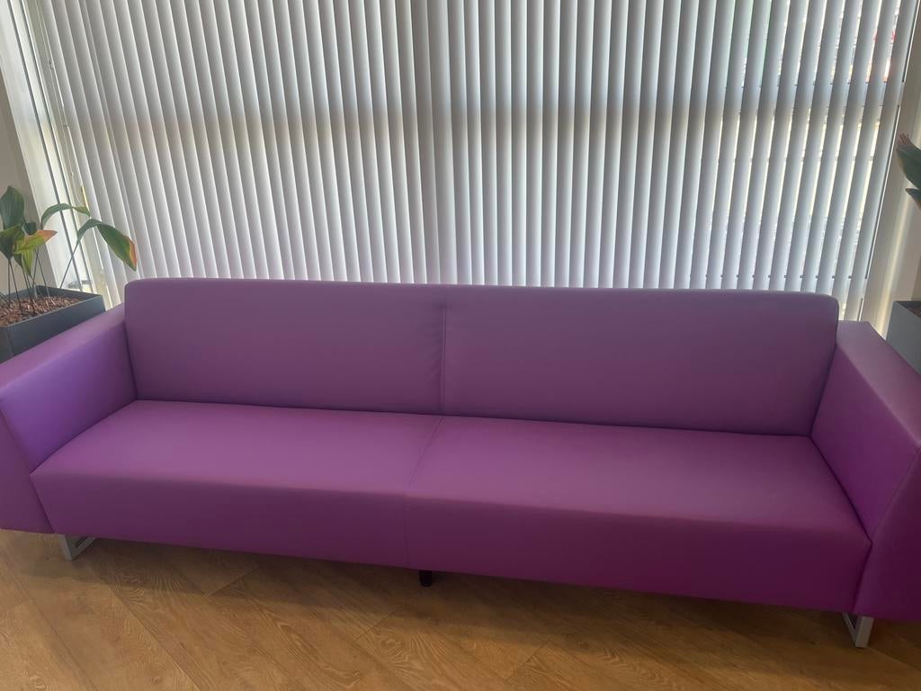 Stijlvolle bank - Paars, Ophalen, Overige materialen, 250 tot 300 cm, Gebruikt