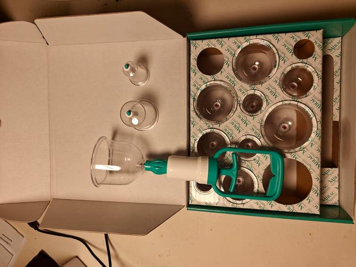Miraç Hijama Cupping Set - 12 Delen met Vacuümpomp, Sport en Fitness, Gezondheidsproducten en Wellness, Ophalen of Verzenden