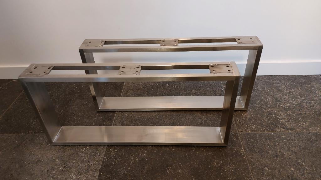 RVS Tafelpoten voor  Eetkamer- en salontafels, Ophalen, Tafelpoot, 50 tot 100 cm, 50 tot 100 cm