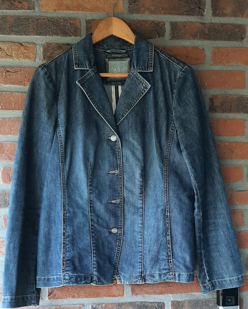 Backstage prachtig colbert in spijkerstof,blauw.Mt.L.Als nw., Blauw, Backstage, Maat 42/44 (L), Ophalen of Verzenden