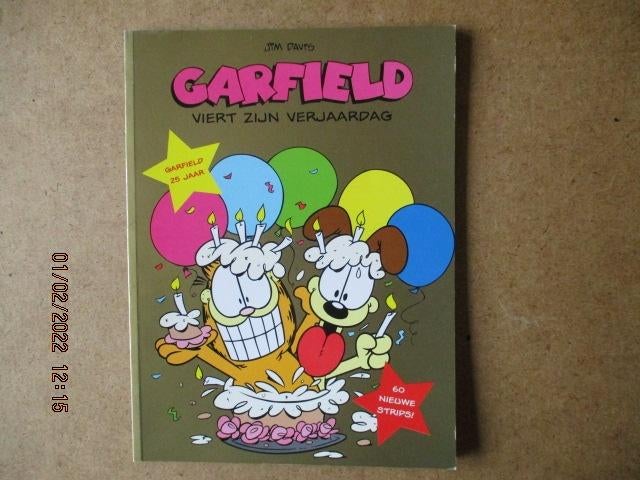 adv5621 garfield 25 jaar, Eén stripboek, Ophalen, Gelezen