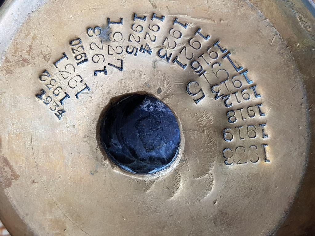 Mooie antieke set koperen klok of bel gewichten uit Engeland, Antiek en Kunst, Antiek | Koper en Brons, Ophalen of Verzenden, Koper