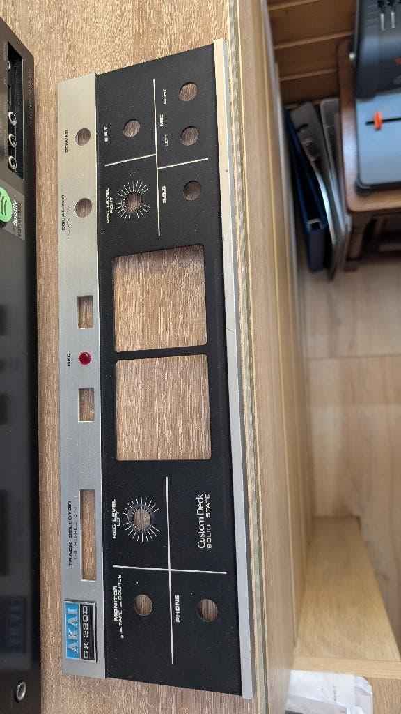 onderste frontplaat van Akai GX-220D tapedeck izgst, Audio, Tv en Foto, Bandrecorders, Ophalen of Verzenden, Onderdeel
