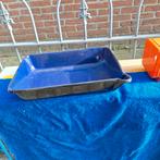 Vintage emaille braadslee - diepblauw, Ophalen of Verzenden