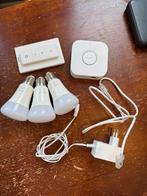 Philips Hue Starterset met 3 White Ambiance lampen, Huis en Inrichting, Led-lamp, 60 watt of meer, Zo goed als nieuw, E27 (groot)