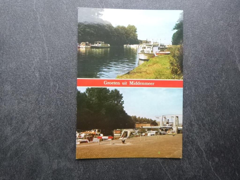 Middenmeer, brug/boot, Verzenden, 1980 tot heden, Ongelopen, Zuid-Holland